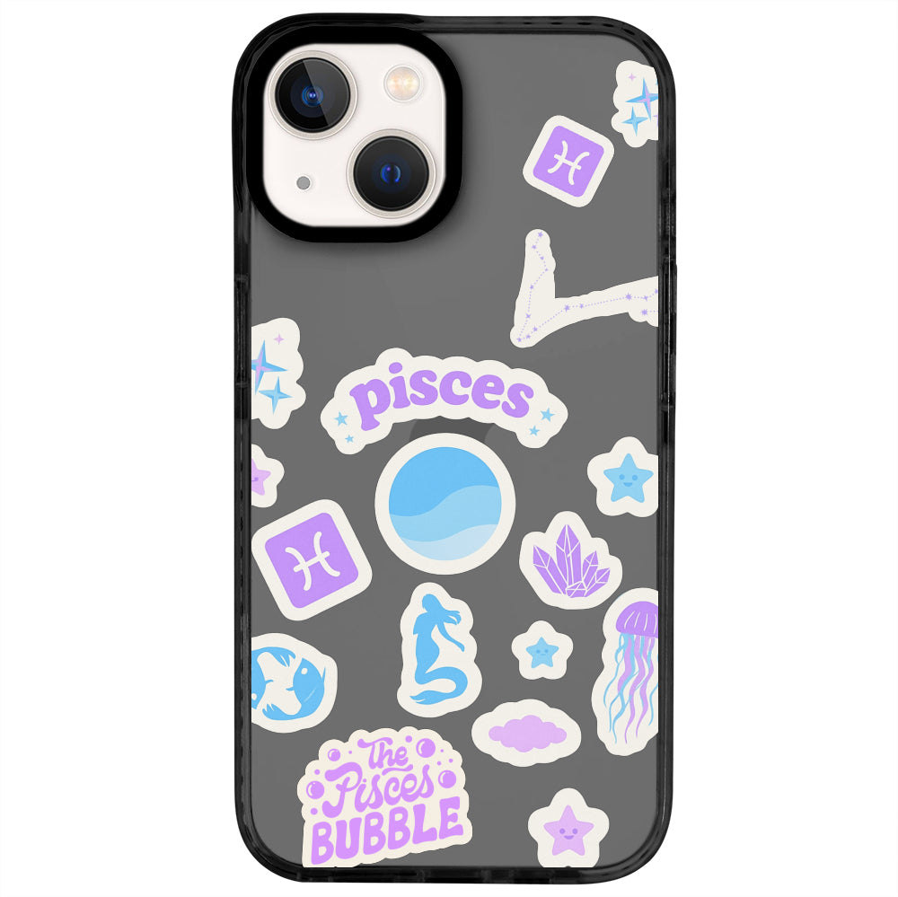 iPhone 14 Balık Burcu Sweet Rules Telefon Kılıfı - Cool Black