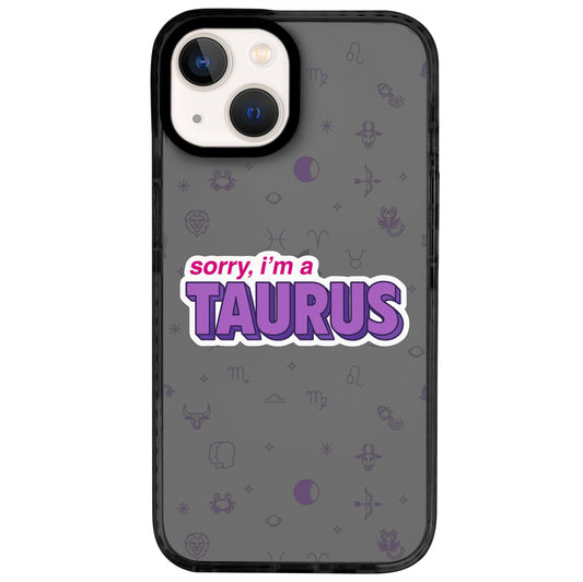 iPhone 14 Boğa Burcu Sorry Zodiac Telefon Kılıfı - Cool Black