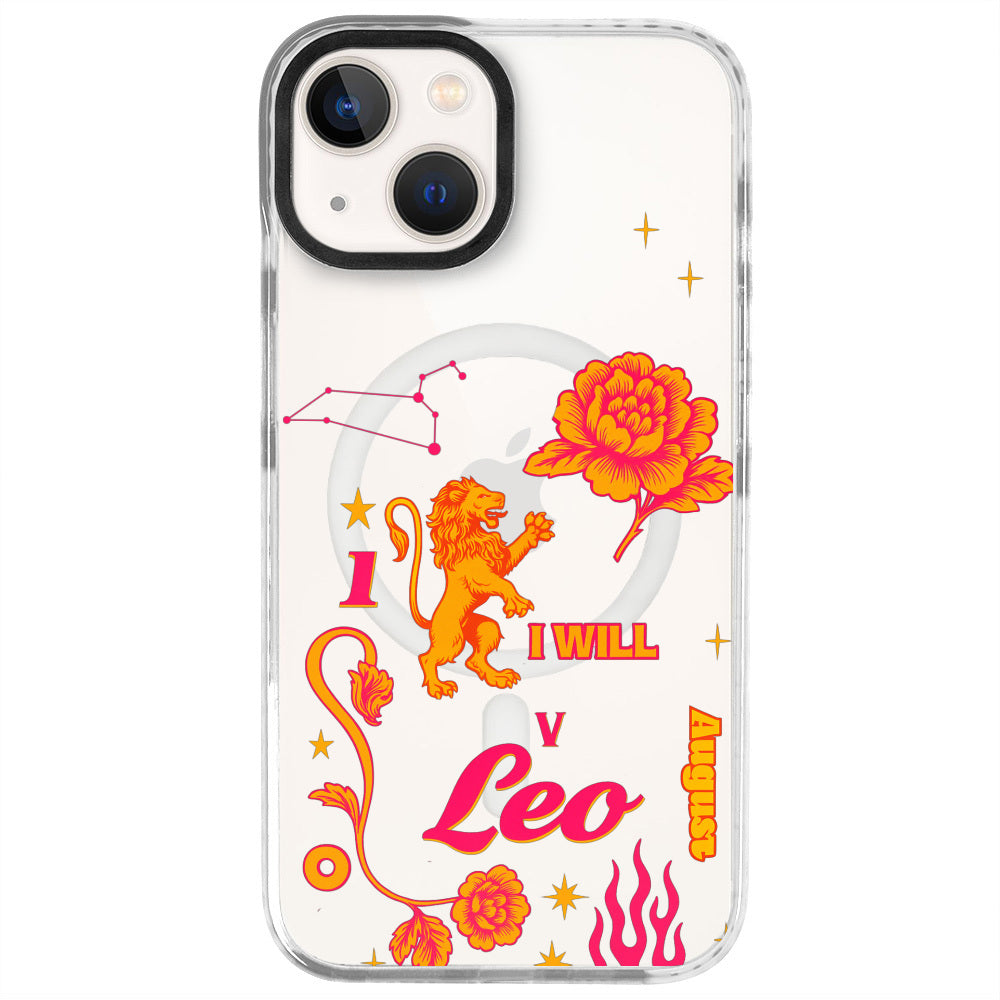iPhone 14 Aslan Burcu The Emperor Telefon Kılıfı - Beyaz