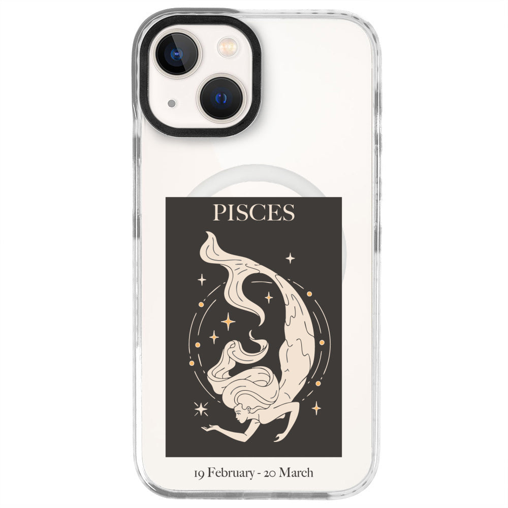 iPhone 14 Balık Burcu History of Zodiac Telefon Kılıfı - Beyaz