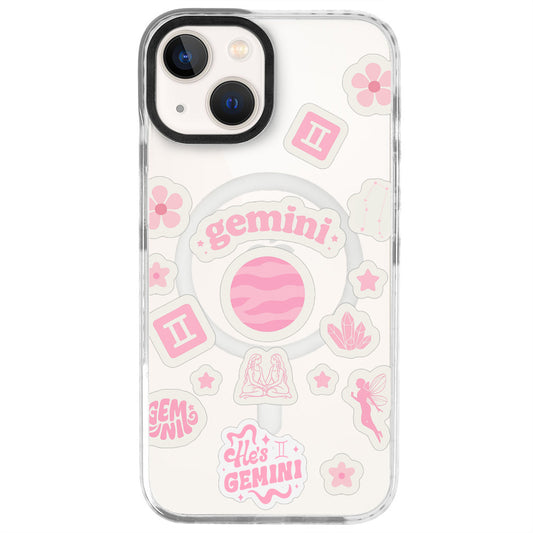 iPhone 14 İkizler Burcu Sweet Rules Telefon Kılıfı - Beyaz