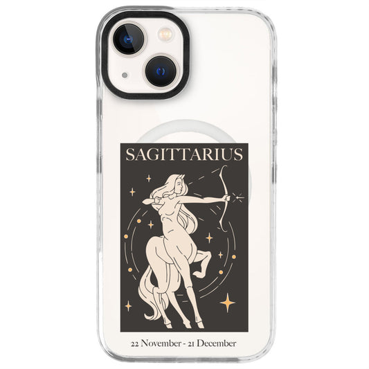 iPhone 14 Yay Burcu History of Zodiac Telefon Kılıfı - Beyaz