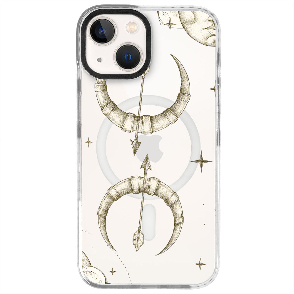 iPhone 14 Yay Burcu Soft Stars Telefon Kılıfı - Beyaz