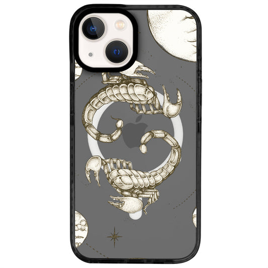 iPhone 14 Akrep Burcu Soft Stars Telefon Kılıfı - Cool Black