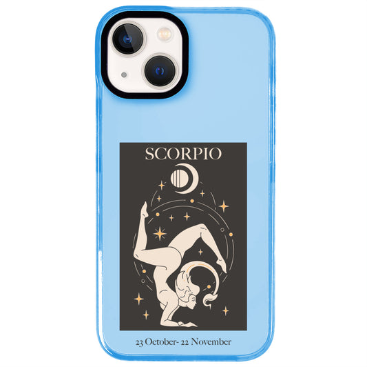 iPhone 14 Plus Akrep Burcu History of Zodiac Telefon Kılıfı - Azure