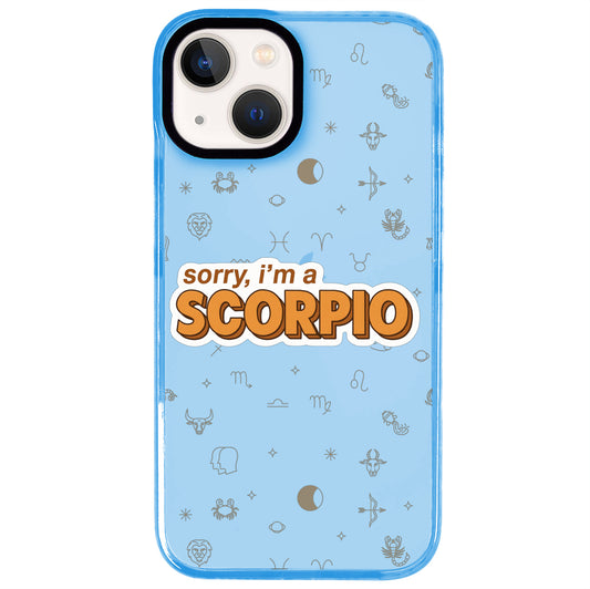 iPhone 14 Plus Akrep Burcu Sorry Zodiac Telefon Kılıfı - Azure