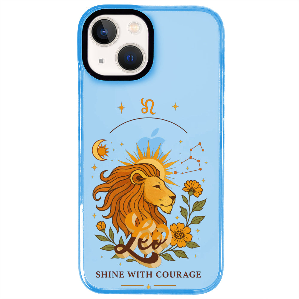 iPhone 14 Plus Aslan Burcu Way of Aries Telefon Kılıfı - Azure