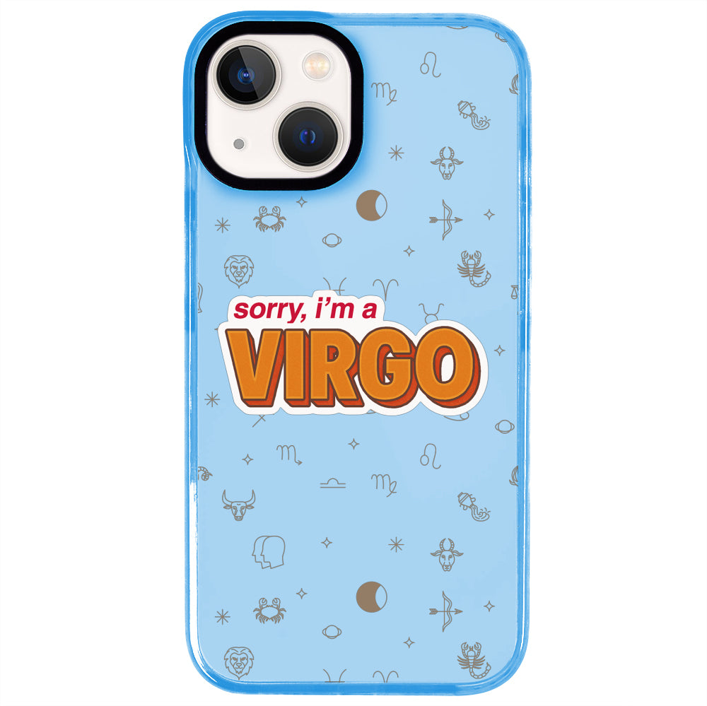 iPhone 14 Plus Başak Burcu Sorry Zodiac Telefon Kılıfı - Azure