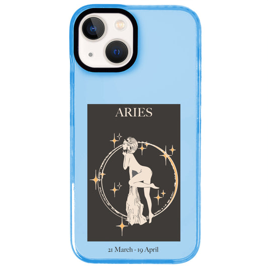 iPhone 14 Plus Koç Burcu History of Zodiac Telefon Kılıfı - Azure