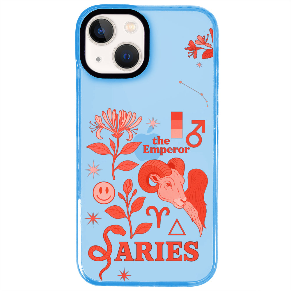 iPhone 14 Plus Koç Burcu The Emperor Telefon Kılıfı - Azure