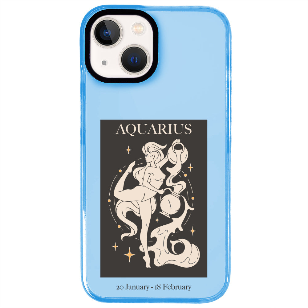 iPhone 14 Plus Kova Burcu History of Zodiac Telefon Kılıfı - Azure