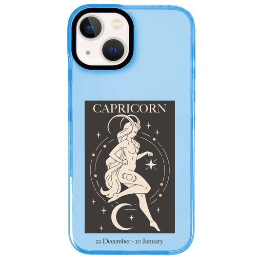 iPhone 14 Plus Oğlak Burcu History of Zodiac Telefon Kılıfı - Azure