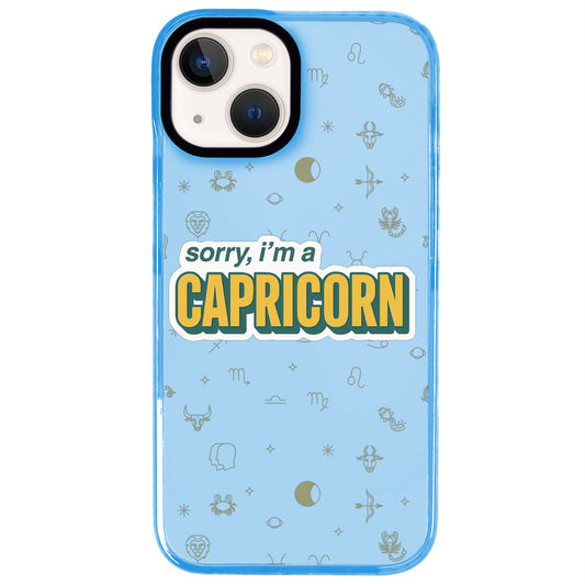 iPhone 14 Plus Oğlak Burcu Sorry Zodiac Telefon Kılıfı - Azure