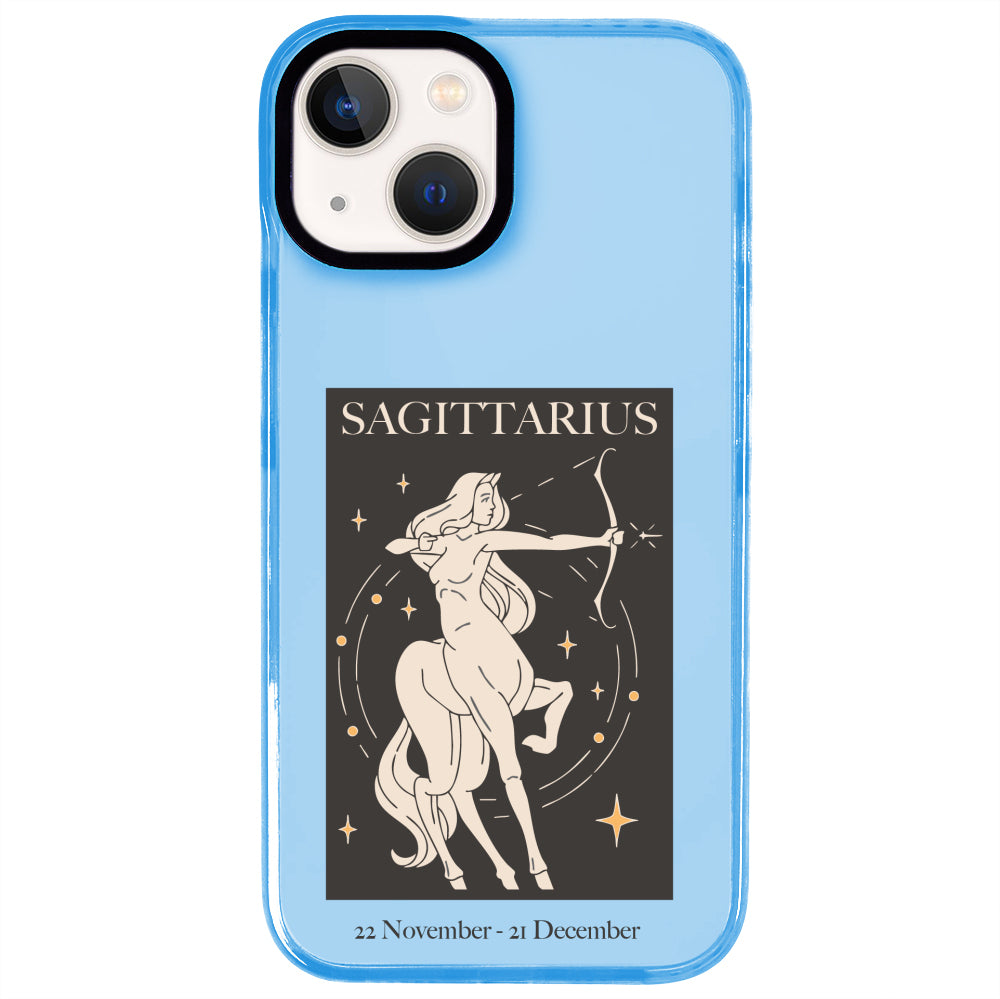 iPhone 14 Plus Yay Burcu History of Zodiac Telefon Kılıfı - Azure