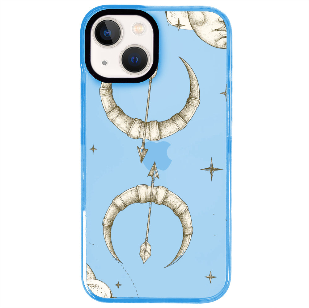 iPhone 14 Plus Yay Burcu Soft Stars Telefon Kılıfı - Azure