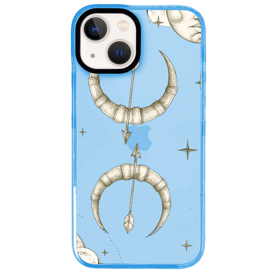 iPhone 14 Plus Yay Burcu Soft Stars Telefon Kılıfı - Azure