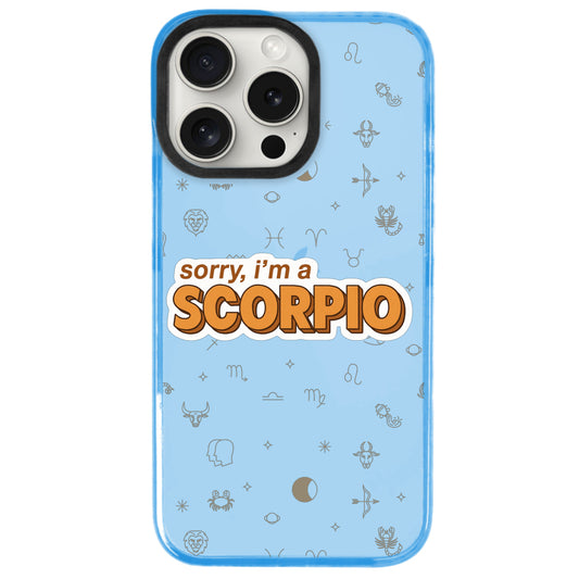 iPhone 14 Pro Akrep Burcu Sorry Zodiac Telefon Kılıfı - Azure
