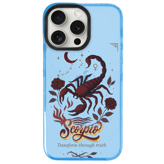 iPhone 14 Pro Akrep Burcu Way of Aries Telefon Kılıfı - Azure