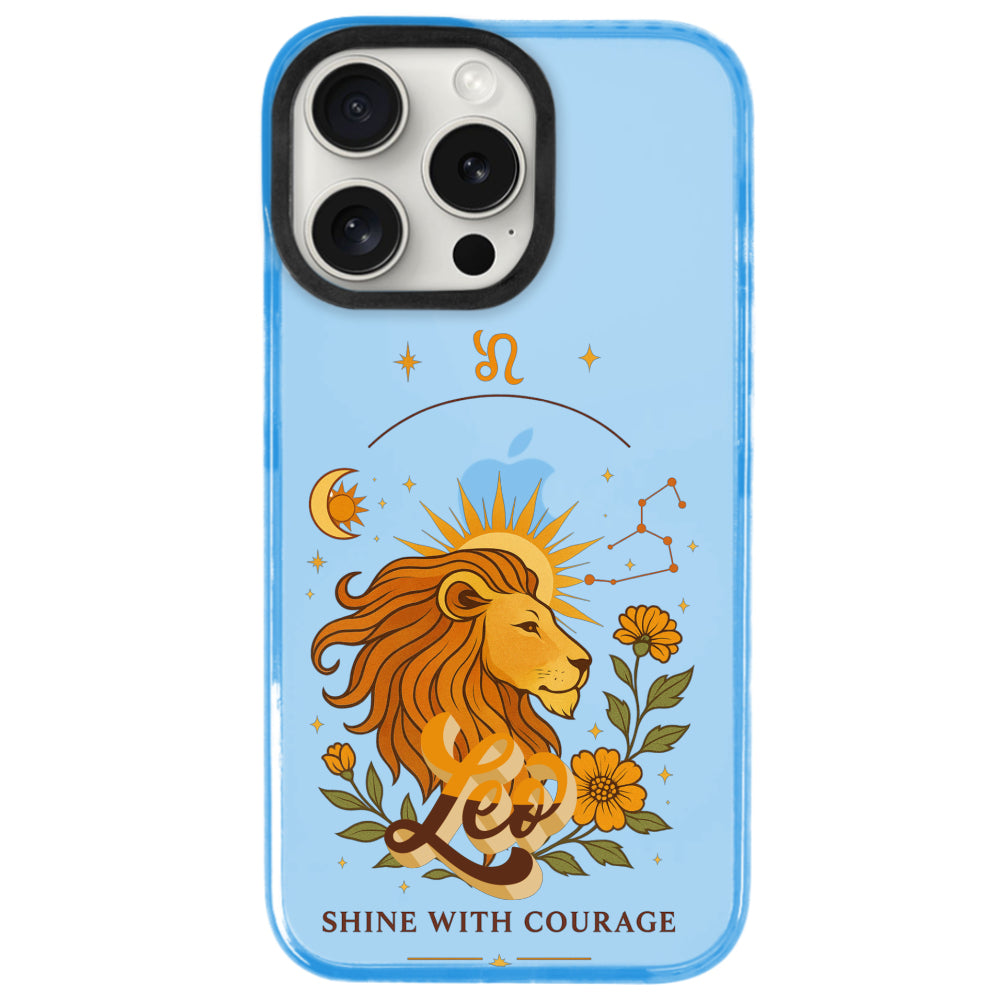 iPhone 14 Pro Aslan Burcu Way of Aries Telefon Kılıfı - Azure