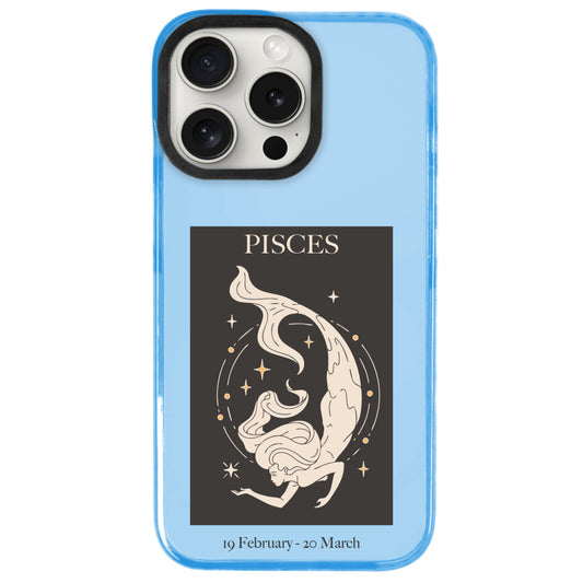 iPhone 14 Pro Balık Burcu History of Zodiac Telefon Kılıfı - Azure
