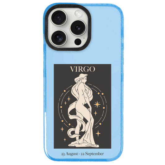 iPhone 14 Pro Başak Burcu History of Zodiac Telefon Kılıfı - Azure