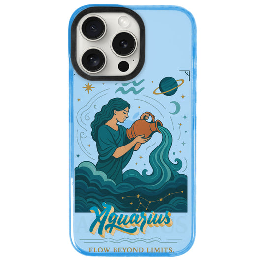 iPhone 14 Pro Kova Burcu Way of Aries Telefon Kılıfı - Azure