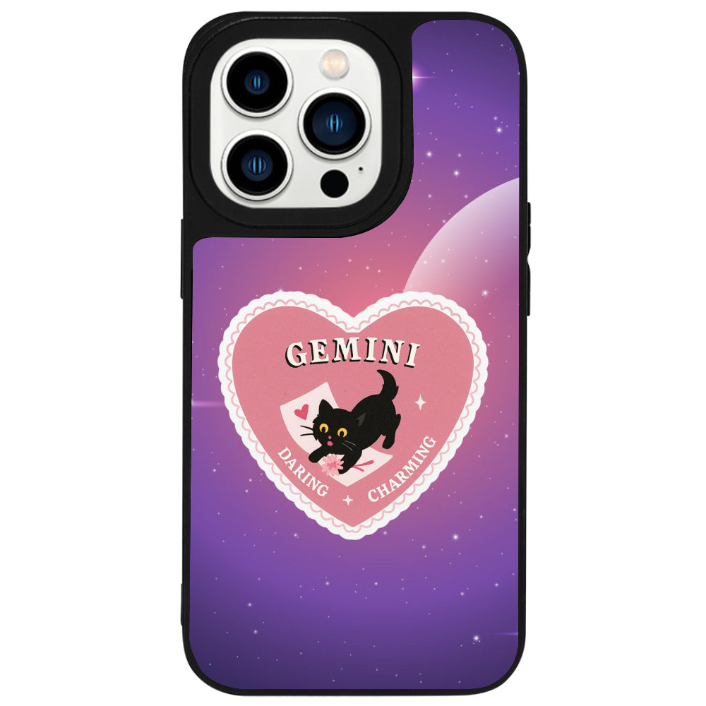 iPhone 14 Pro İkizler Burcu Heart In Stars Telefon Kılıfı - Popsoketsiz