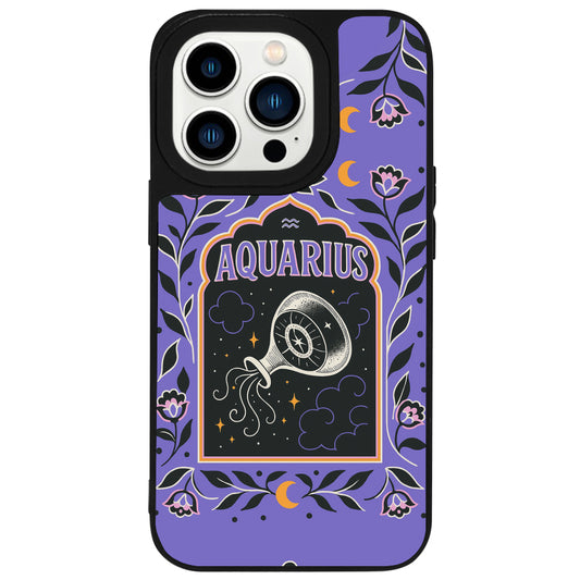 iPhone 14 Pro Kova Burcu Night Stars Telefon Kılıfı - Popsoketsiz