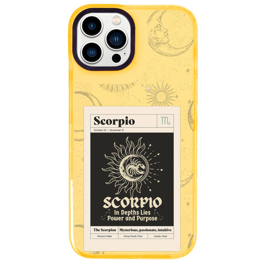 iPhone 14 Pro Max Akrep Burcu Sticker Mode Telefon Kılıfı - Mango