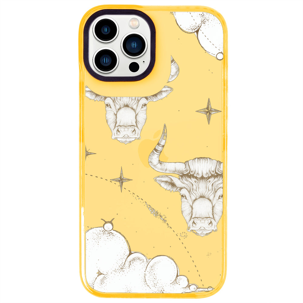iPhone 14 Pro Max Boğa Burcu Soft Stars Telefon Kılıfı - Mango