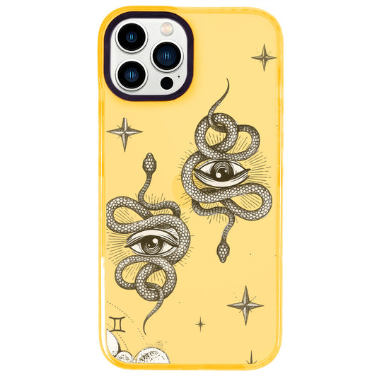 iPhone 14 Pro Max İkizler Burcu Soft Stars Telefon Kılıfı - Mango