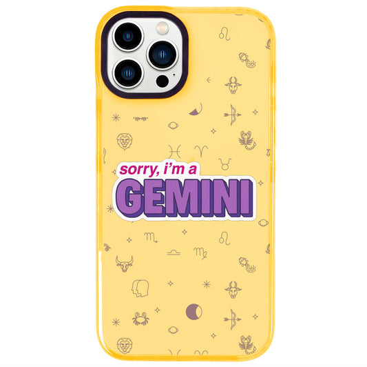 iPhone 14 Pro Max İkizler Burcu Sorry Zodiac Telefon Kılıfı - Mango