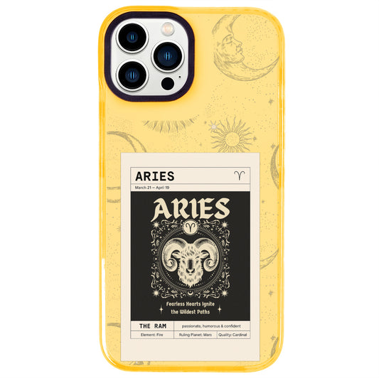 iPhone 14 Pro Max Koç Burcu Sticker Mode Telefon Kılıfı - Mango