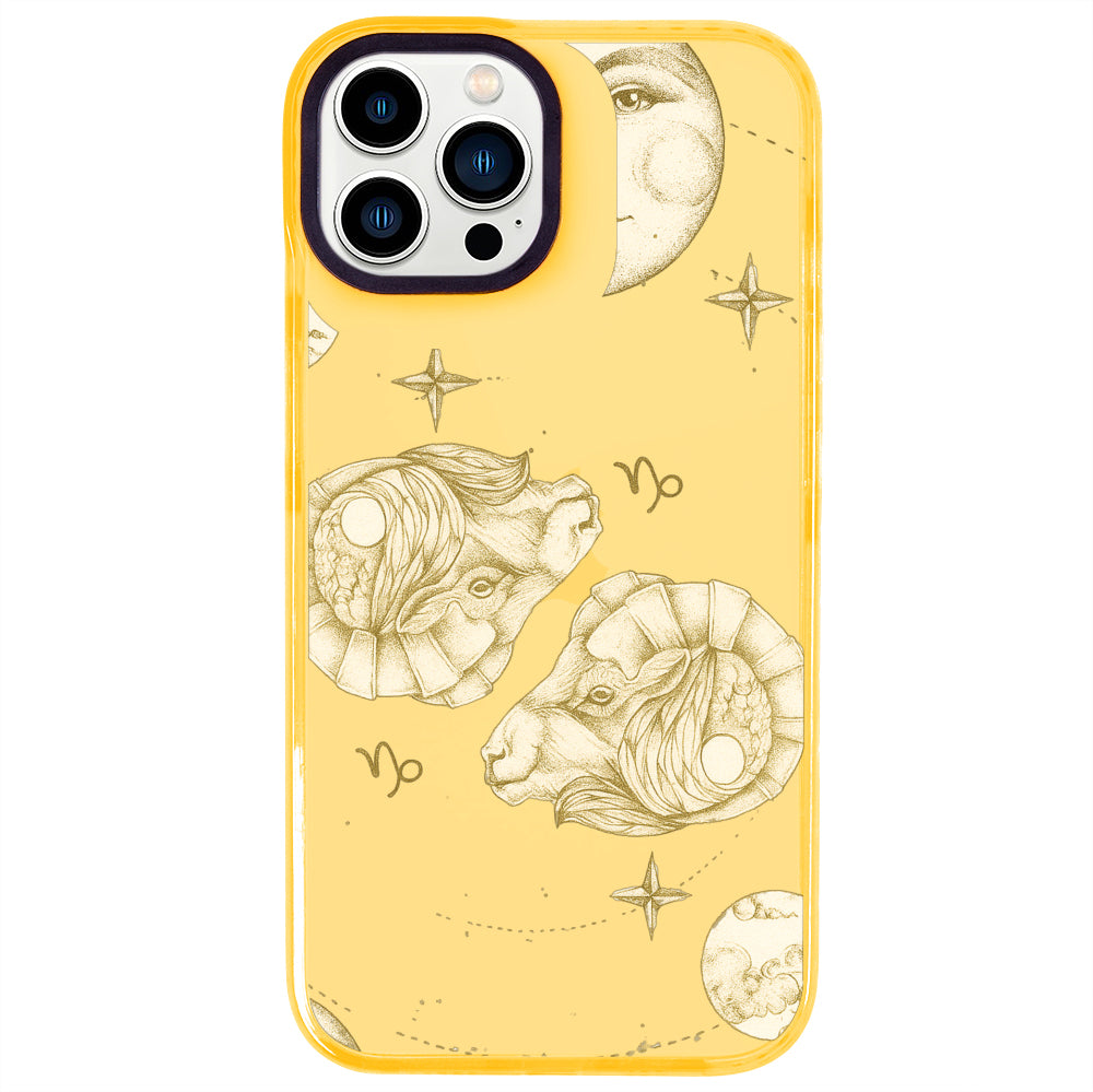 iPhone 14 Pro Max Oğlak Burcu Soft Stars Telefon Kılıfı - Mango