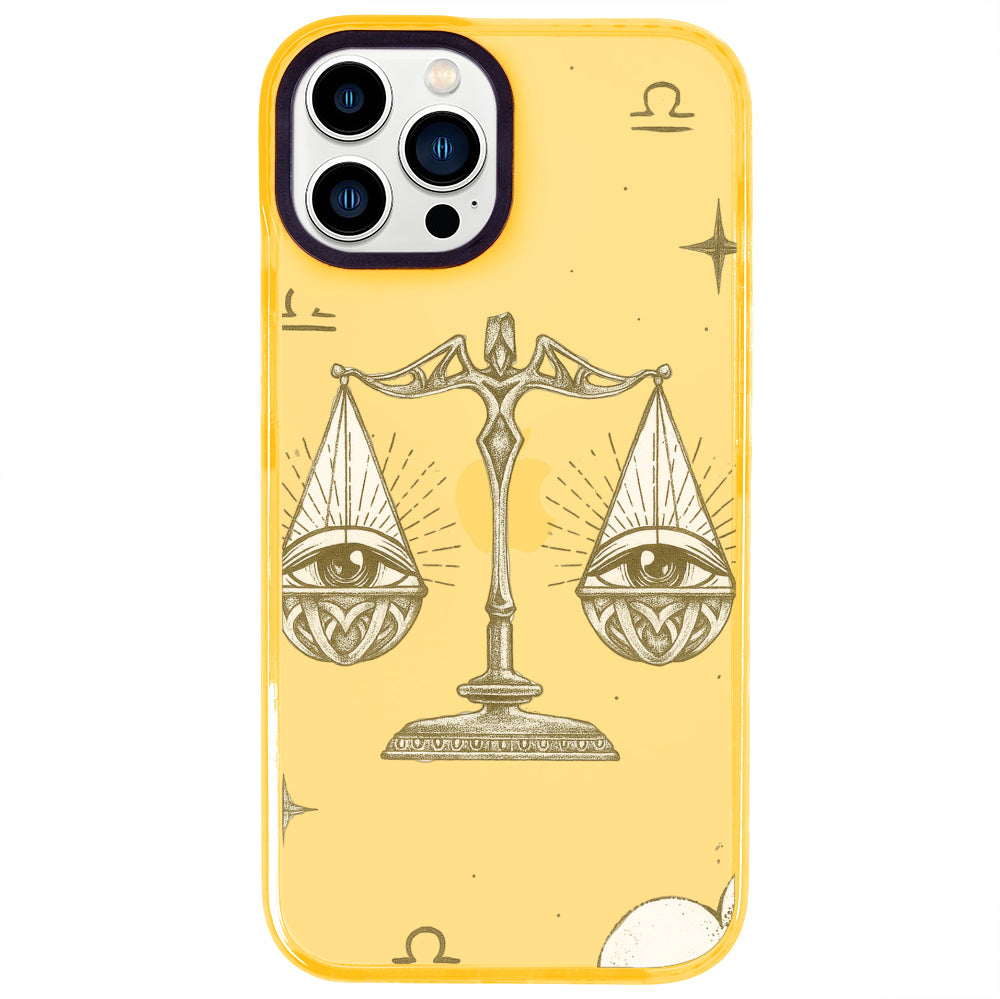 iPhone 14 Pro Max Terazi Burcu Soft Stars Telefon Kılıfı - Mango