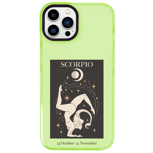 iPhone 14 Pro Max Akrep Burcu History of Zodiac Telefon Kılıfı - Yeşil