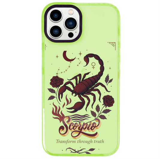 iPhone 14 Pro Max Akrep Burcu Way of Aries Telefon Kılıfı - Yeşil
