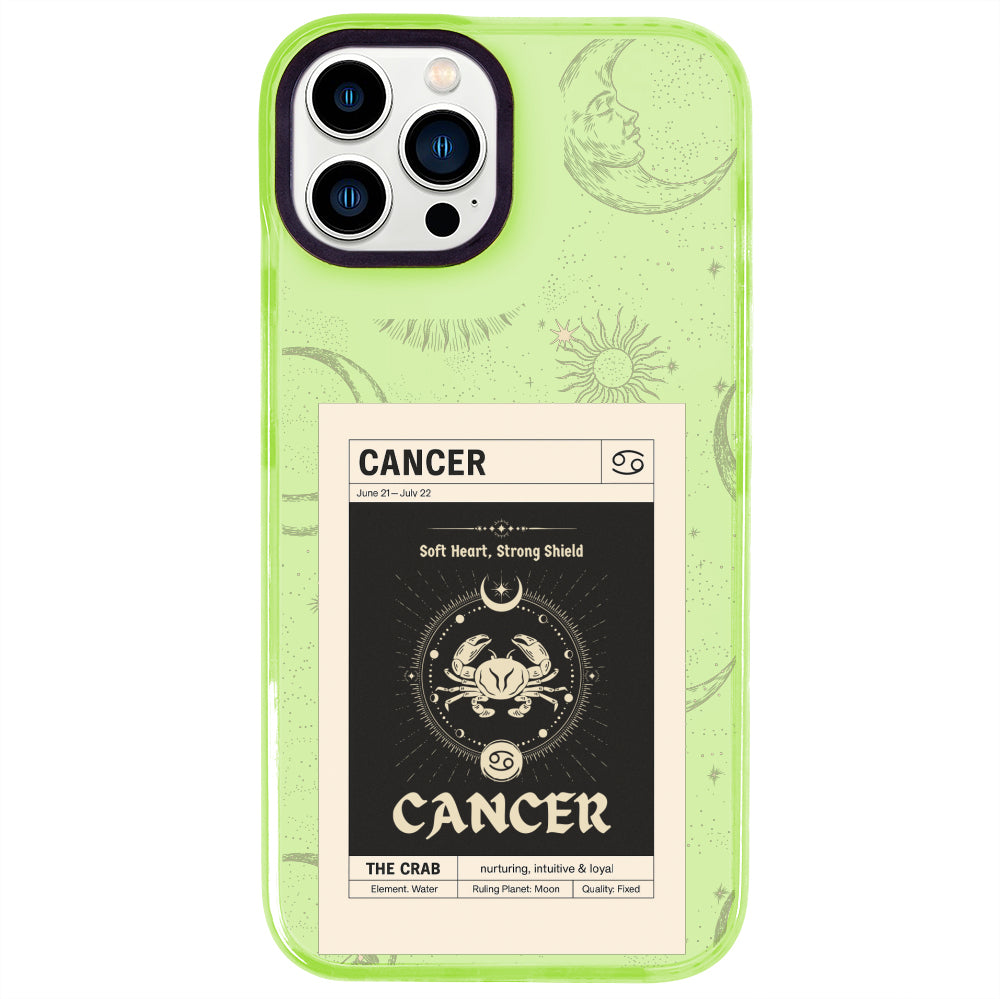 iPhone 14 Pro Max Yengeç Burcu Sticker Mode Telefon Kılıfı - Yeşil