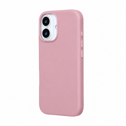 iPhone 17 Gizli Magsafeli Vegan Deri Telefon Kılıfı - Pembe