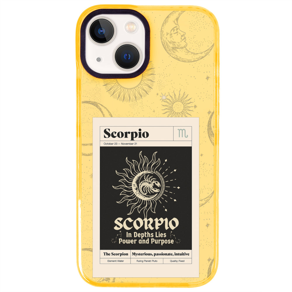 iPhone 15 Akrep Burcu Sticker Mode Telefon Kılıfı - Mango