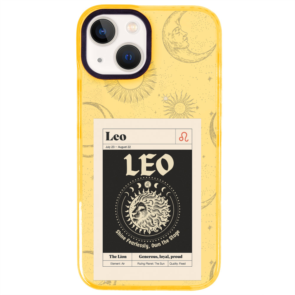 iPhone 15 Aslan Burcu Sticker Mode Telefon Kılıfı - Mango