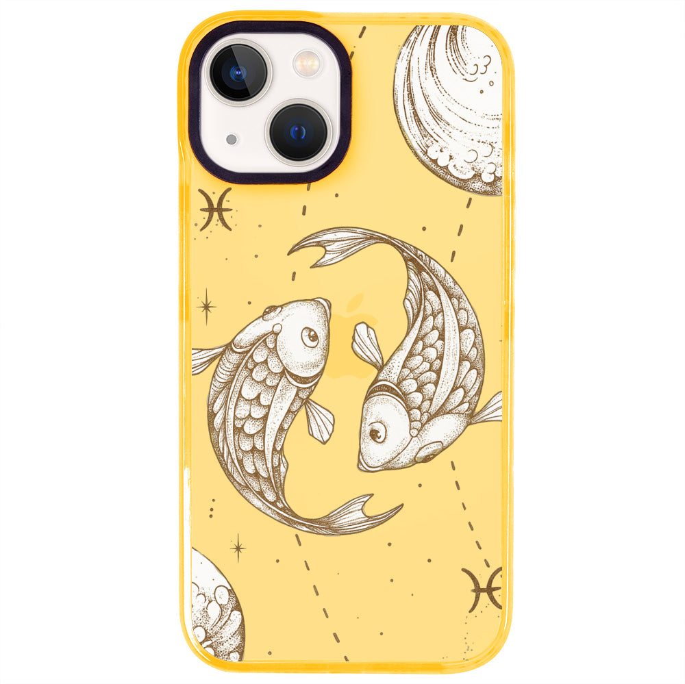 iPhone 15 Balık Burcu Soft Stars Telefon Kılıfı - Mango