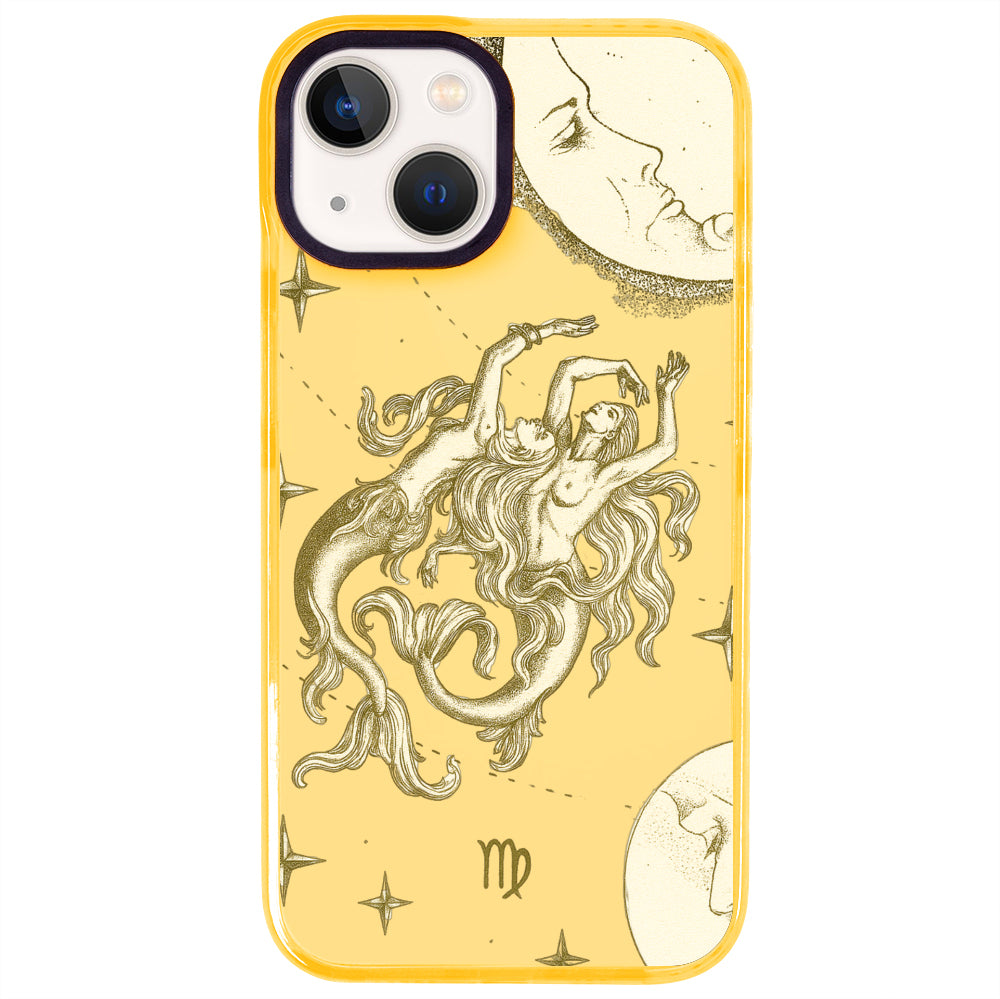 iPhone 15 Başak Burcu Soft Stars Telefon Kılıfı - Mango