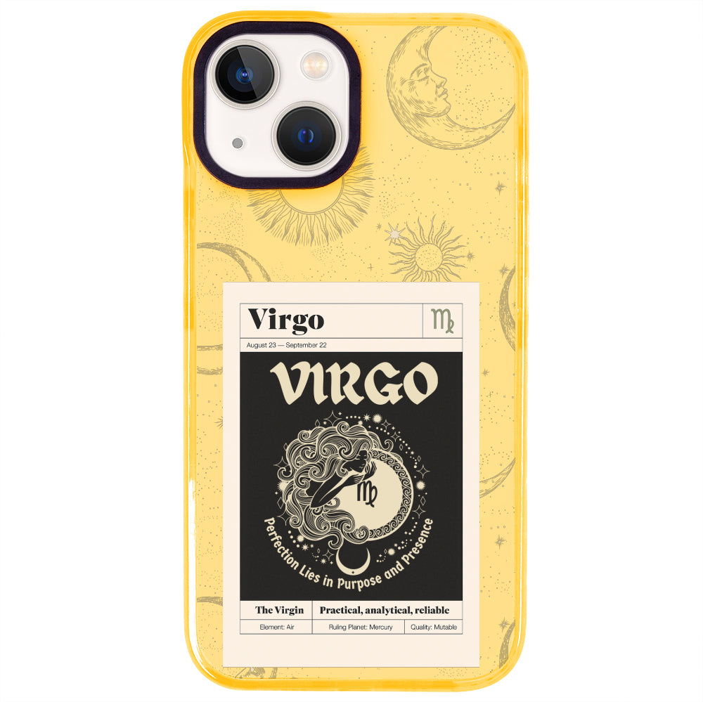 iPhone 15 Başak Burcu Sticker Mode Telefon Kılıfı - Mango
