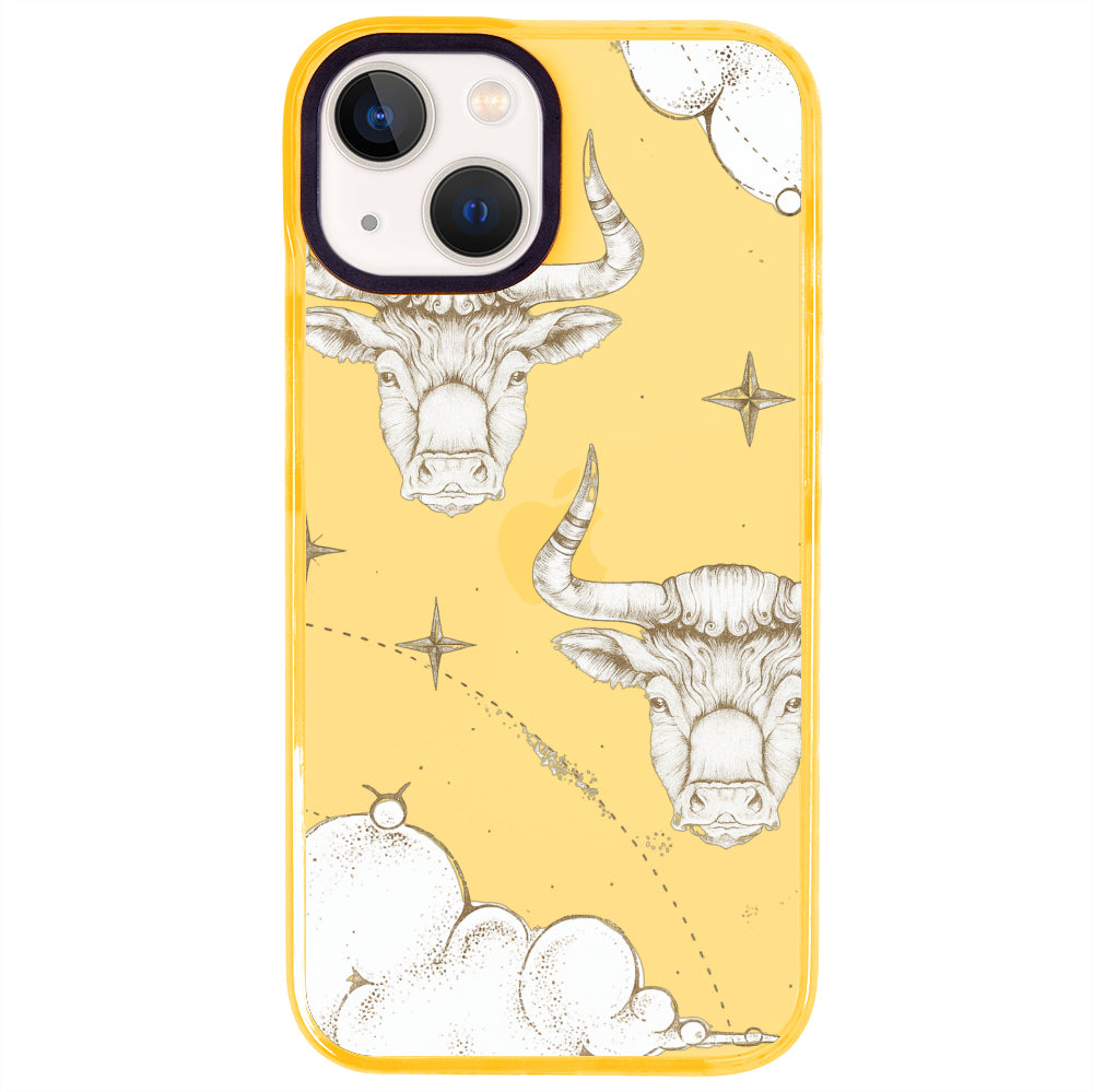 iPhone 15 Boğa Burcu Soft Stars Telefon Kılıfı - Mango