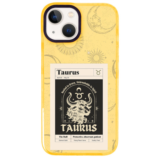 iPhone 15 Boğa Burcu Sticker Mode Telefon Kılıfı - Mango