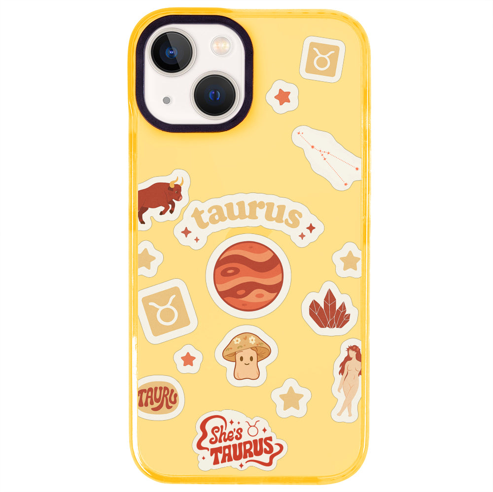 iPhone 15 Boğa Burcu Sweet Rules Telefon Kılıfı - Mango