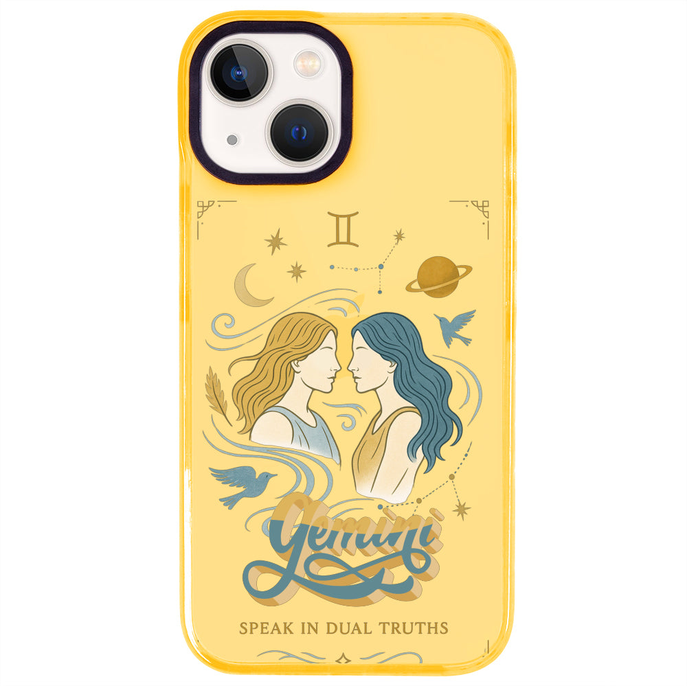 iPhone 15 İkizler Burcu Way of Aries Telefon Kılıfı - Mango