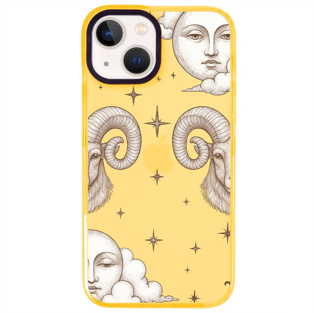 iPhone 15 Koç Burcu Soft Stars Telefon Kılıfı - Mango