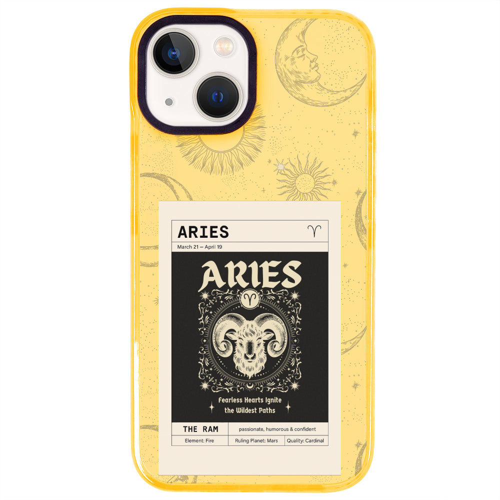 iPhone 15 Koç Burcu Sticker Mode Telefon Kılıfı - Mango